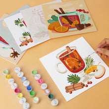 Load image into Gallery viewer, Mini Paint by Numbers Set 20x20cm (6 pieces) - Spiced Winter Sips