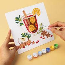 Load image into Gallery viewer, Mini Paint by Numbers Set 20x20cm (6 pieces) - Spiced Winter Sips