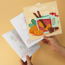 Load image into Gallery viewer, Mini Paint by Numbers Set 20x20cm (6 pieces) - Spiced Winter Sips