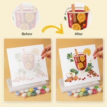 Load image into Gallery viewer, Mini Paint by Numbers Set 20x20cm (6 pieces) - Spiced Winter Sips