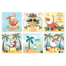 Load image into Gallery viewer, Mini Paint by Numbers Set 20x20cm (6 pieces) - Tropical Christmas Figured'Art