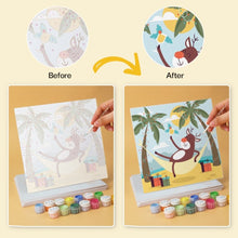 Load image into Gallery viewer, Mini Paint by Numbers Set 20x20cm (6 pieces) - Tropical Christmas