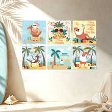 Load image into Gallery viewer, Mini Paint by Numbers Set 20x20cm (6 pieces) - Tropical Christmas