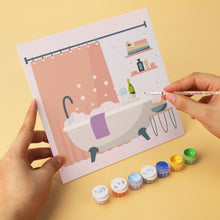Load image into Gallery viewer, Mini Paint by Numbers Set 20x20cm (6 pieces) - Soak and Style