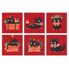Load image into Gallery viewer, Mini Paint by Numbers Set 20x20cm (6 pieces) - Merry Little Cats Figured'Art
