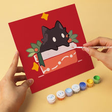 Load image into Gallery viewer, Mini Paint by Numbers Set 20x20cm (6 pieces) - Merry Little Cats