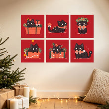 Load image into Gallery viewer, Mini Paint by Numbers Set 20x20cm (6 pieces) - Merry Little Cats