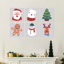 Load image into Gallery viewer, Mini Paint by Numbers Set 20x20cm (6 pieces) - Classic Xmas Set