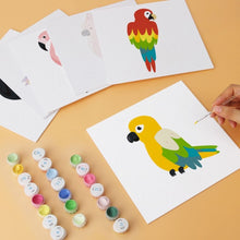 Load image into Gallery viewer, Mini Paint by Numbers Set 20x20cm (6 pieces) - Tropical Birds