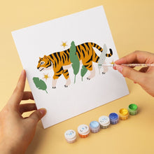 Load image into Gallery viewer, Mini Paint by Numbers Set 20x20cm (6 pieces) - Jungle Tiger