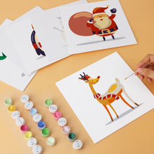 Load image into Gallery viewer, Mini Paint by Numbers Set 20x20cm (6 pieces) - Mini Christmas Friends