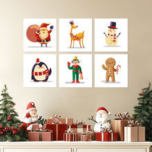 Load image into Gallery viewer, Mini Paint by Numbers Set 20x20cm (6 pieces) - Mini Christmas Friends