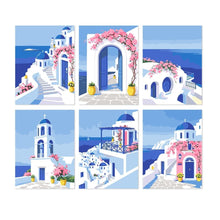 Load image into Gallery viewer, Mini Paint by Numbers Set 15x20cm (6 pieces) - Greek Postcard Figured'Art
