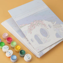 Load image into Gallery viewer, Mini Paint by Numbers Set 15x20cm (6 pieces) - Greek Postcard