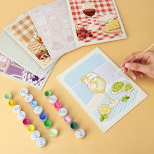 Load image into Gallery viewer, Mini Paint by Numbers Set 15x20cm (6 pieces) - Aperitivo Hour