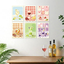 Load image into Gallery viewer, Mini Paint by Numbers Set 15x20cm (6 pieces) - Aperitivo Hour