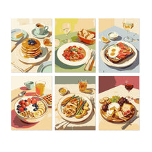 Load image into Gallery viewer, Mini Paint by Numbers Set 15x20cm (6 pieces) - Gourmet Moments Figured'Art