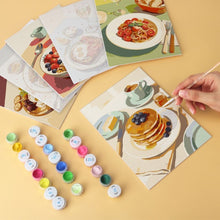 Load image into Gallery viewer, Mini Paint by Numbers Set 15x20cm (6 pieces) - Gourmet Moments