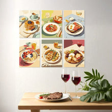 Load image into Gallery viewer, Mini Paint by Numbers Set 15x20cm (6 pieces) - Gourmet Moments