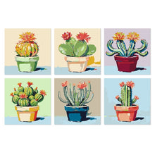 Load image into Gallery viewer, Mini Paint by Numbers Set 20x20cm (6 pieces) - Prickly and Pretty Figured'Art