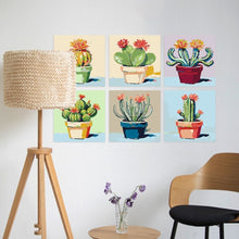 Load image into Gallery viewer, Mini Paint by Numbers Set 20x20cm (6 pieces) - Prickly and Pretty