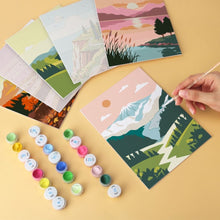 Load image into Gallery viewer, Mini Paint by Numbers Set 15x20cm (6 pieces) - Nature's Palette