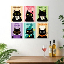 Load image into Gallery viewer, Mini Paint by Numbers Set 15x20cm (6 pieces) - Meowgic