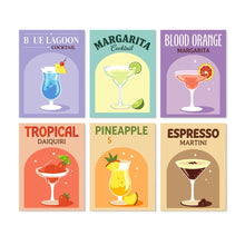 Load image into Gallery viewer, Mini Paint by Numbers Set 15x20cm (6 pieces) - Cocktail Hour Figured'Art