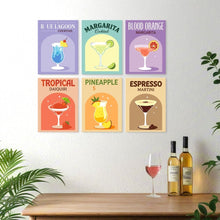 Load image into Gallery viewer, Mini Paint by Numbers Set 15x20cm (6 pieces) - Cocktail Hour