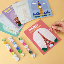 Load image into Gallery viewer, Mini Paint by Numbers Set 15x20cm (6 pieces) - World Landmarks Collection