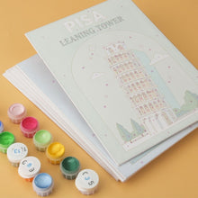 Load image into Gallery viewer, Mini Paint by Numbers Set 15x20cm (6 pieces) - World Landmarks Collection