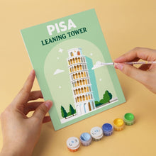 Load image into Gallery viewer, Mini Paint by Numbers Set 15x20cm (6 pieces) - World Landmarks Collection
