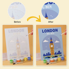 Load image into Gallery viewer, Mini Paint by Numbers Set 15x20cm (6 pieces) - World Landmarks Collection