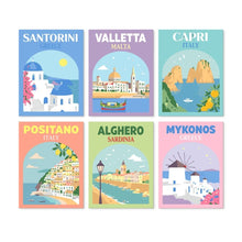Load image into Gallery viewer, Mini Paint by Numbers Set 15x20cm (6 pieces) - Mediterranean Escapes Figured'Art