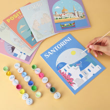 Load image into Gallery viewer, Mini Paint by Numbers Set 15x20cm (6 pieces) - Mediterranean Escapes