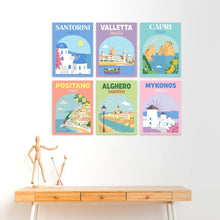 Load image into Gallery viewer, Mini Paint by Numbers Set 15x20cm (6 pieces) - Mediterranean Escapes