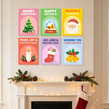 Load image into Gallery viewer, Mini Paint by Numbers Set 15x20cm (6 pieces) - Christmas Cheer 1