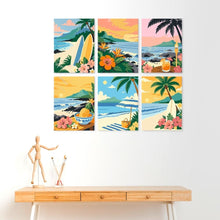 Load image into Gallery viewer, Mini Paint by Numbers Set 15x20cm (6 pieces) - Endless Summer