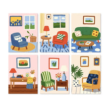Load image into Gallery viewer, Mini Paint by Numbers Set 15x20cm (6 pieces) - Home Corners Figured'Art