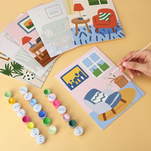 Load image into Gallery viewer, Mini Paint by Numbers Set 15x20cm (6 pieces) - Home Corners