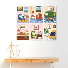 Load image into Gallery viewer, Mini Paint by Numbers Set 15x20cm (6 pieces) - Home Corners