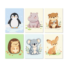 Load image into Gallery viewer, Mini Paint by Numbers Set 15x20cm (6 pieces) - Playful Pups Figured'Art