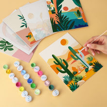 Load image into Gallery viewer, Mini Paint by Numbers Set 15x20cm (6 pieces) - Warm Sands