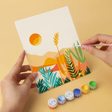 Load image into Gallery viewer, Mini Paint by Numbers Set 15x20cm (6 pieces) - Warm Sands