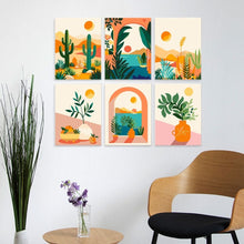 Load image into Gallery viewer, Mini Paint by Numbers Set 15x20cm (6 pieces) - Warm Sands