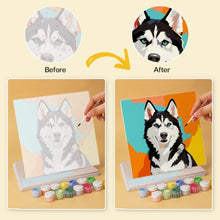 Load image into Gallery viewer, Mini Paint by Numbers Set 20x20cm (6 pieces) - Pop Dog Portraits