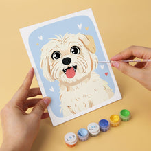 Load image into Gallery viewer, Mini Paint by Numbers Set 15x20cm (6 pieces) - Dogs Portraits