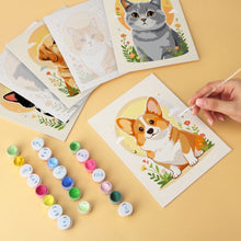 Load image into Gallery viewer, Mini Paint by Numbers Set 15x20cm (6 pieces) - Animal Portraits