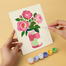 Load image into Gallery viewer, Mini Paint by Numbers Set 15x20cm (6 pieces) - Rustic Bloom Jars