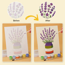 Load image into Gallery viewer, Mini Paint by Numbers Set 15x20cm (6 pieces) - Rustic Bloom Jars